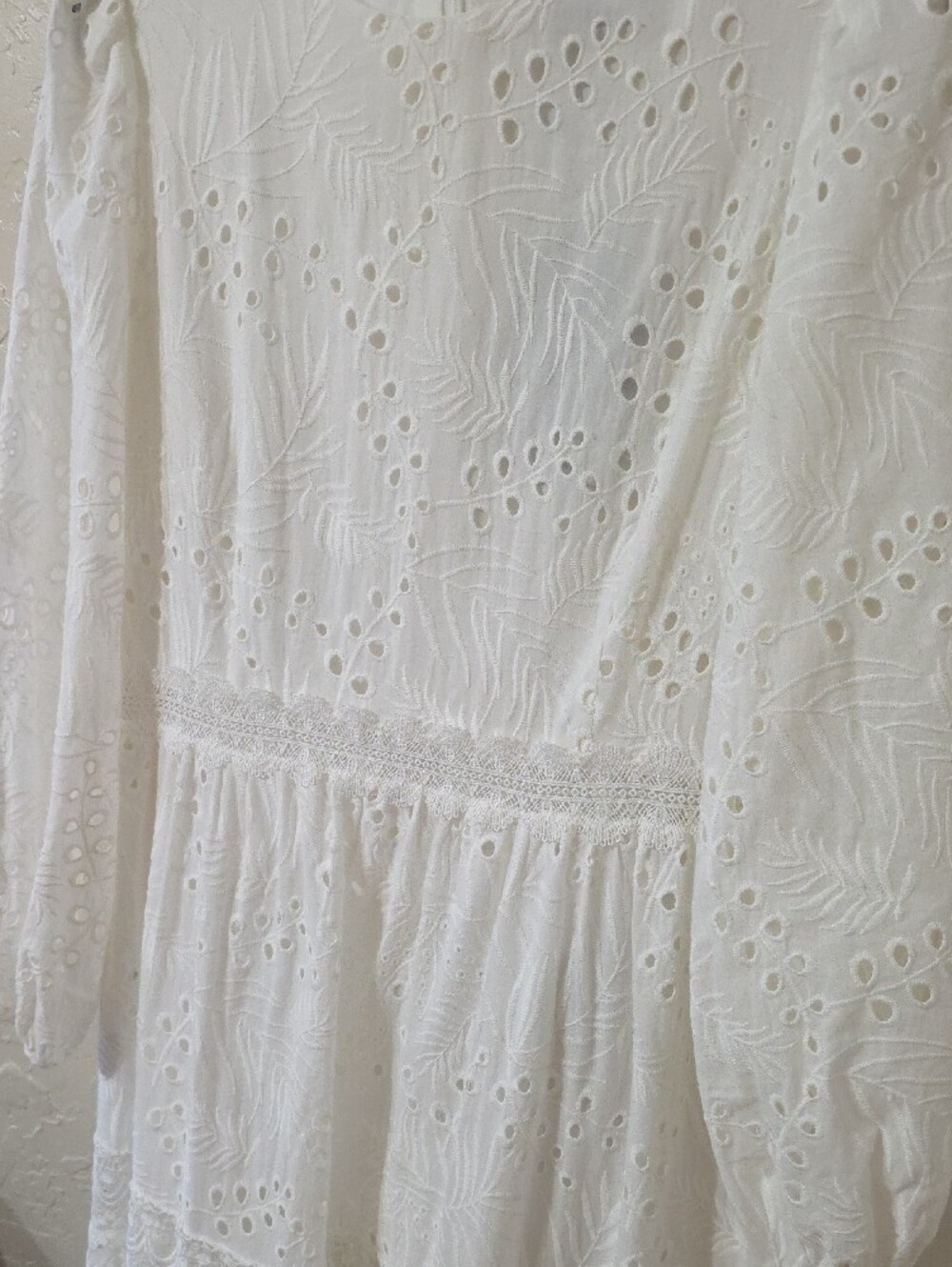 ANTONIO MELANI White Eyelet Tiered Maxi Dress Skirt - Picture 5 of 10